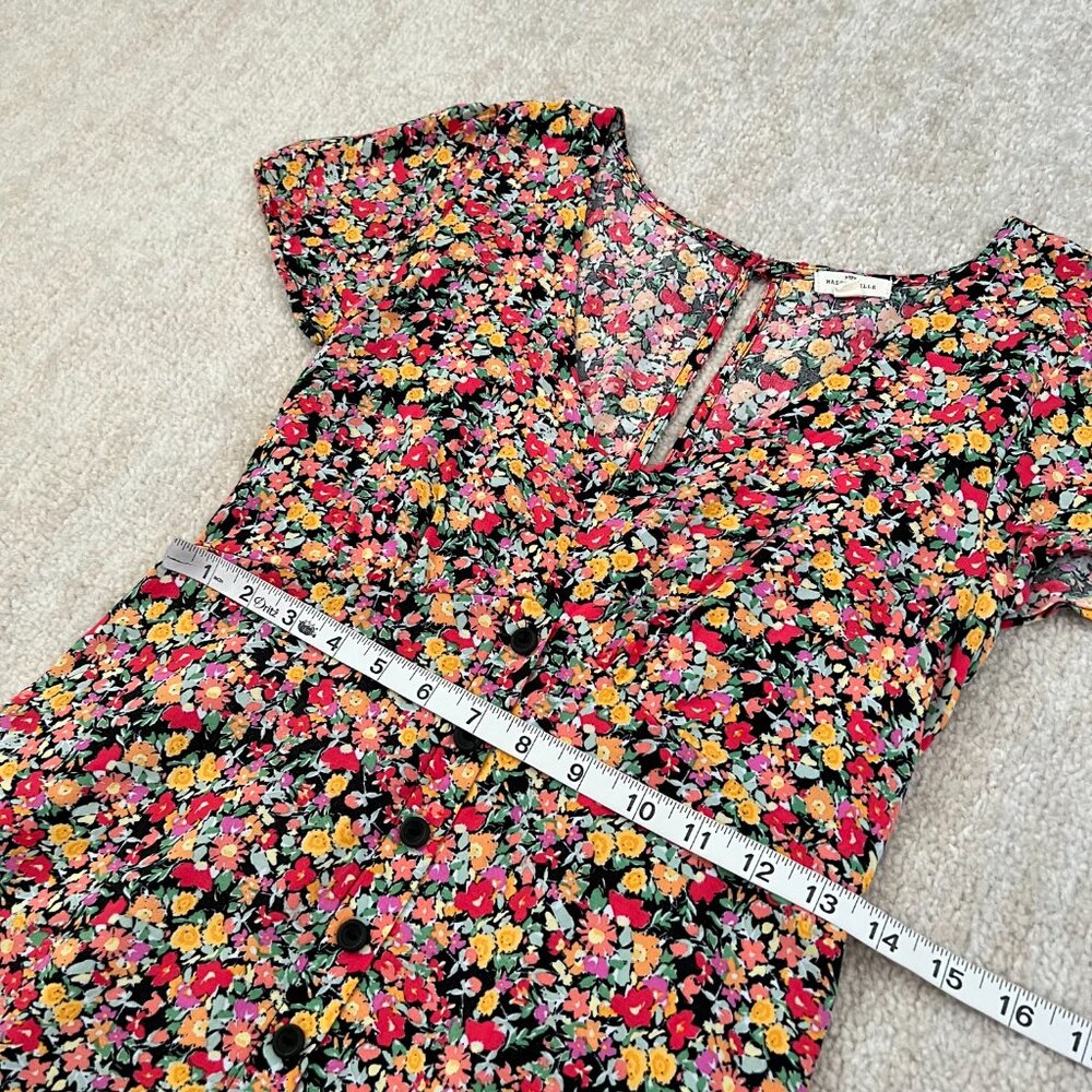 Kohl's Mason & Belle Floral Short Sleeve Rayon Mini Dress S - Picture 6 of 10